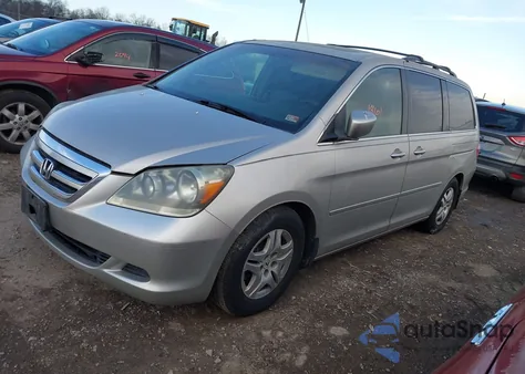 2005 Honda Odyssey Ex-L из США, поврежденный, VIN 5FNRL38755B132519